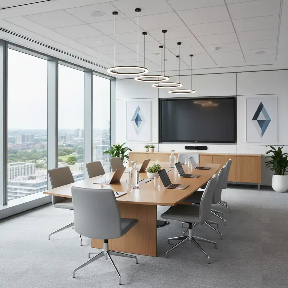 Clean and modern corporate meeting room