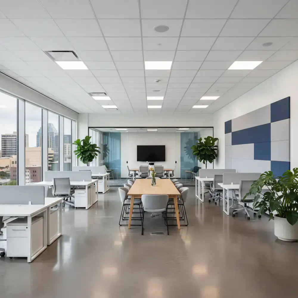 Clean modern corporate office space in Austin